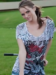 Beautiful Devine Ones babe Tori Black flashes her perky tits outdoors in public